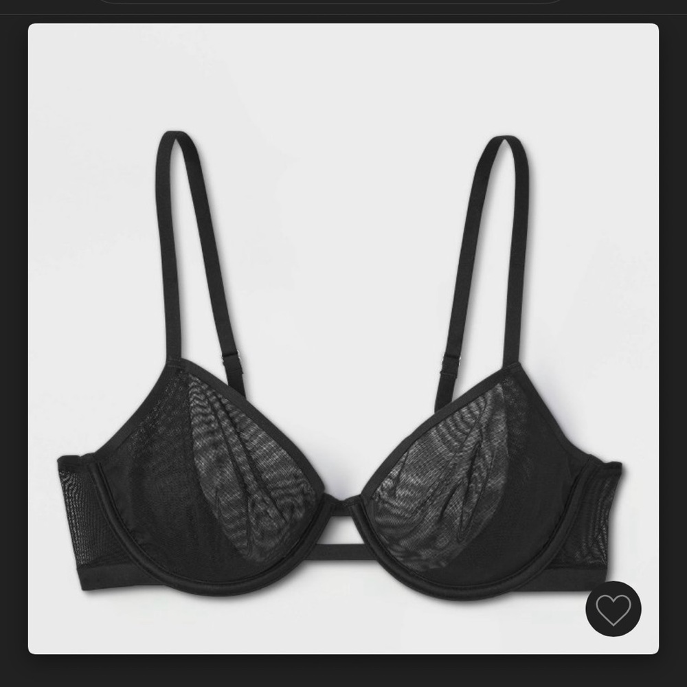 Auden Unlined Mesh Demi Bra -38DD